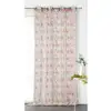 Image de Voilage Imprimé Fleur Rose - 150x240cm - Rose