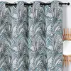 Image de Rideau Aux Impressions Exotiques Bleu 135x250 Cm