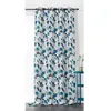 Image de Homemaison - Rideau Tamisant Et Imprimé Magnolia Bleu Marine 135x250 Cm