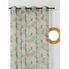 Image de Homemaison - Voilage Tamisant Imprimé Mini Végétaux Beige 150x260 Cm