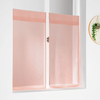 Image de Paire De Petits Voilages Unis Et Tamisants En Poly/lin Rose Clair 45x90 Cm