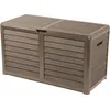 Image de EDA 010290 BR.T CX1 EDA Coffre de jardin BAYA, 420 litres, aspect bois, marron