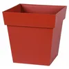 Image de Pot De Fleur Carré Toscane - 32 X 32 X H 32 Cm - 22 L - Rouge Rubis - Eda