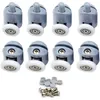 Image de Roulette Porte Coulissante,roulette Porte Coulissante Douche 23mm Galets De Porte De Douche Roulettes Cabine De Douche Pour Salle De Bain 8 Pcs (4 En Haut Et 4 En Bas)