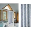 Image de Jardideco - Rideau De Porte Chenille Florence Gris Blanc - 120 X 220 Cm - Morel