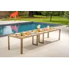 Image de Table de jardin extensible - Roko - teck naturel - 3,72 m - 6 rallonges - 2 à 14 personnes