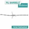 Image de Cloture & Jardin   Fil Barbelé Acier Doux 1,5mm   100 Mètres   Picots Tous Les 10 Cm Pour Sécurisation Optimale   Pour Élevage Et Protection
