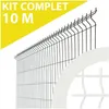 Image de Cloture&jardin - Kit Grillage Rigide Blanc 10m - Jardimalin - Fil 4mm - 1,23 Mètre