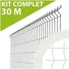 Image de Cloture&jardin - Kit Grillage Rigide Blanc 30m - Jardimalin - Fil 4mm - 1,23 Mètre