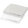Image de Domiva Lot De 2 Draps Housses Jersey Blanc Gris Perle