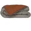 Image de Poyet-motte - Poyet Motte Couette Microfibre 400g/m2 Calgary - 240 X 260 Cm - Gris Galet Et Marron Gimgembre