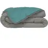 Image de Couette Légère Microfibre 200g/m² 140x200 Cm   Garnissage Fibres Creuses Siliconées   Lavable 40°c   Couleur Galet Et Lac