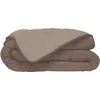 Image de HUDSON Microfibre Couette légère 200g / m 240x260cm Taupe et lin