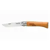Image de Couteau N°10 Lame Carbone   Manche En Bois Marron   Largeur 3.20 Cm   Pour Découpe Précise En Cuisine   Opinel
