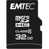 Image de Emtec ECMSDM32GHC10CG Emtec mSD 32GB Class10 Classic + Adapter