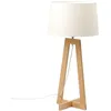 Image de Lampe Design, Lampe À Poser Design Sacha Lt Blanc Écru Bois En Wood, Aluminor