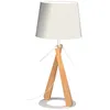 Image de Lampe Design, Lampe À Poser Zazou Lt Blanc En Wood, Aluminor