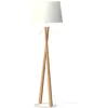 Image de Homemaison - Lampadaire Design, Lampadaire Zazou Ls Blanc En Wood, Aluminor