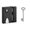 Image de Thirard - Serrure Verticale En Applique À Clé À Fouillot Pour Porte Int., Droite, Carré 7mm, Axe 40mm, 110x70mm, Noir, 1 Clé