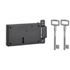 Image de Thirard - Serrure Horizontale En Applique À Clé Pour Porte De Cave, Pêne Seul, Droite, Axe 80mm, 140x80mm, Noir, 2 Clés
