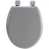 Image de Arvix - Abattant Wc En Bois Compresse Hdf Uni Taupe Charnieres Plastique Siege De Toilette Universel