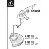 Image de BOSCH Professional 1600A003DK BOSCH Professional GDE 115/125 FC-T Capot d'aspiration pour meuleuse d'angle