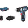 Image de Perceuse visseuse BOSCH GSR12V-15FC Flex - 2 batteries 2Ah, chargeur, coffret - 06019F6001