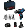 Image de Perceuse-visseuse À Percussion Sans Fil Gsb 12v-15 Professional Bosch 12 V / 1x 2,0 + 1x 4,0 Ah Batterie + Chargeur Dans Un Sac Souple, Y Compris Kit D'Accessoires 39 Pièces - 06019b690g