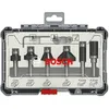 Image de Bosch   Coffret De 6 Fraises À Araser/chanfreiner/arrondir 6 Mm   Pour Bois Dur Et Composite   Coupe Précise   Compatible Défonceuses Courantes