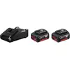 Image de Bosch Kit de démarrage - 2x Batteries GBA 18 V 4,0 Ah + Chargeur GAL 18V-40 ( 1600A019S0 )