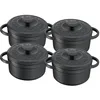 Image de TEFAL Set de 4 ramequins en fonte Stone Gagnaire Heritage - rond - 10 cm - 0,3 l
