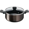 Image de Faitout aluminium 24cm avec couvercle - Tefal - B5544602 - easy cook & clean