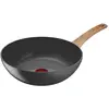 Image de Tefal Renew C42519, ronde, poêle wok / à sauter, grise, revêtement céramique, aluminium, indicateur de température