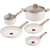Image de Tefal C445S504, Assortiment, Beige, Céramique, Aluminium, Indicateur thermique, Verre