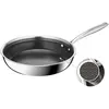 Image de Poêle Tefal Master Mesh G7, diamètre 24 cm, forme ronde, en acier inoxydable, aluminium, acier inoxydable, céramique, compatible avec les plaques halogènes, induction, électriques et au gaz, fabriquée en Chine, diamètre : 24 cm
