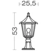 Image de Monaco Borne Ext. Ip43 Ik02 Vert E27 100w Max. Lpe Non Incl. Haut. 53cm Aric 3043