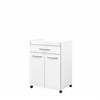 Image de Harmony Desserte De Cuisine L 60cm - Blanc Mat