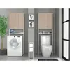 Image de EKIPA Entourage WC - Chêne Jackson etReproduction blanc - L 64 x P 22 x 185 cm - VERSO