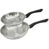 Image de Set 2 poêles 20 et 24 cm en inox Fackelmann Geneva
