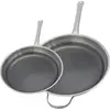 Image de Ensemble de Poêles de cuisson en inox Elo Relief Solution 24 cm et 32 cm