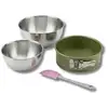 Image de Set De 4 Ustensiles De Pâtisserie Moule À Manqué 2 Bols Et Spatule Zenker Green Vision