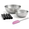 Image de Set de 7 ustensiles de pâtisserie 4 moules à gâteaux 2 bols et 1 spatule en silicone Zenker Smart Pastry