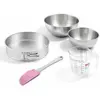 Image de Set de 5 ustensiles de pâtisserie moule à gâteaux bols spatule et verre doseur Zenker Silver