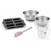 Image de Set pâtisserie avec moule à 6 financiers silicone, 2 bols à mixer, verre mesureur et spatule Zenker