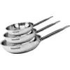 Image de Set de 3 poêles 20 24 et 28 cm en inox Fackelmann Eterna
