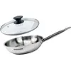 Image de Set de 1 poêle de 24 cm en inox et couvercle en verre Fackelmann Eterna