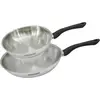 Image de Set 2 poêles 24 et 28 cm en inox Fackelmann Geneva