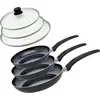 Image de Set de 3 Poêles 20, 24 et 28 cm céramique sans et 3 couvercles Elo Prima Cucina