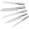 Image de Ensemble de 5 couteaux de cuisine professionnels en inox de 24 à 33,5 cm Nirosta Star