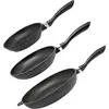 Image de Set de 3 poêles à frire 24 cm 28 cm et 32 cm sans Elo Alucast